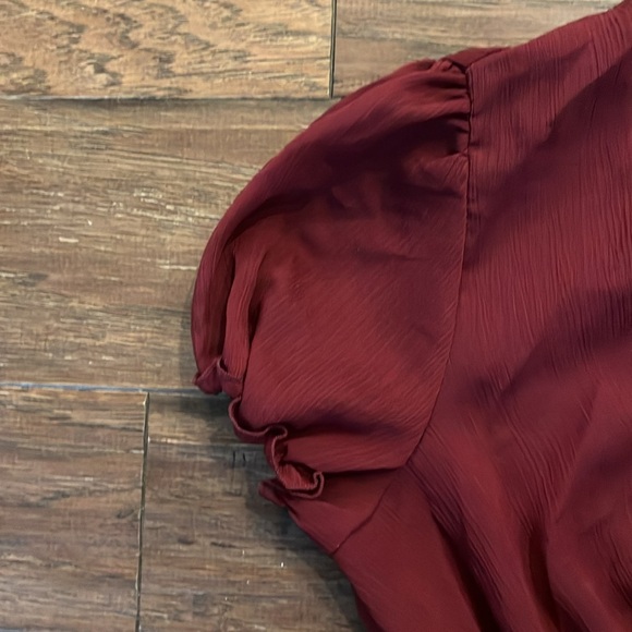 A Pea in The Pod Short Sleeve Button Down Elastic Waistband Shirt Size M - Picture 4 of 7